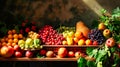 Assorted Fruits Packed in a Wooden Crate Royalty Free Stock Photo