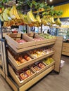 Assorted fruits sold on a rack