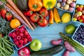 Assorted Fruits and Vegetables Background Royalty Free Stock Photo