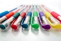 Assorted gel pens Royalty Free Stock Photo