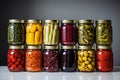 Assorted Glass Jars in Various Shapes and Sizes Set for Preserving Seasonal Fruits and Vegetables Royalty Free Stock Photo