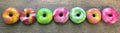 Assorted glazed donuts on a background Royalty Free Stock Photo