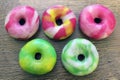 Assorted glazed donuts on a background Royalty Free Stock Photo