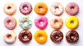 Assorted Glazed Doughnuts on Table