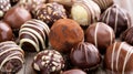 Assorted Gourmet Chocolates Collection Close-Up