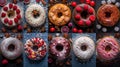 Assorted gourmet donuts AI Generated