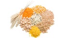 Assorted grains Royalty Free Stock Photo