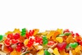 Assorted gummy candies. Top view. Jelly  sweets Royalty Free Stock Photo