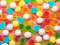 Assorted gummy candies. Top view. Jelly sweets Royalty Free Stock Photo