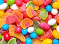 Assorted gummy candies. Top view. Jelly sweets Royalty Free Stock Photo