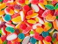 Assorted gummy candies. Top view. Jelly sweets Royalty Free Stock Photo