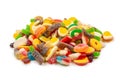 Assorted gummy candies. Top view. Jelly  sweets Royalty Free Stock Photo