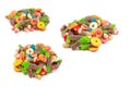 Assorted gummy candies. Top view. Jelly  sweets Royalty Free Stock Photo