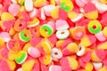 Assorted gummy candies. Top view. Royalty Free Stock Photo