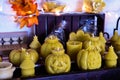 Assorted Halloween candles. Royalty Free Stock Photo