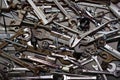 Assorted hand tools background Royalty Free Stock Photo