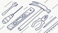 Assorted Hand Tools Wrench, Hammer & Pliers, vector design Generative AI Royalty Free Stock Photo