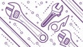 Assorted Hand Tools, Wrenches, and Bolts Layout, vector design Generative AI Royalty Free Stock Photo