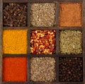 Assorted herbs and spices