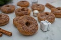 Assorted home made gingerbread donuts with cinnamon sugar Royalty Free Stock Photo