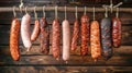 Assorted Hot Dogs on Wooden Plate - Delicious and Homemade Sausages