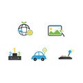 assorted icons. Vector illustration decorative design Royalty Free Stock Photo