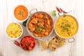 Assorted indian curry dish