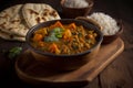 Assorted indian food for lunch or dinner, rice, lentils, paneer butter masala, palak panir, dal makhani, naan, green Royalty Free Stock Photo