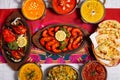 Assorted indian food set Royalty Free Stock Photo