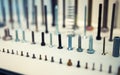 Assorted industrial screws Royalty Free Stock Photo