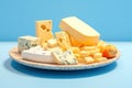 Assorted Italian cheese on a plate