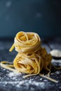 Assorted italian fresh pasta Royalty Free Stock Photo