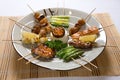 Assorted Japanese Kushiyaki, Skewered and Grilled Meat