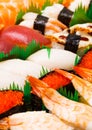 Assorted japanese sushi Royalty Free Stock Photo