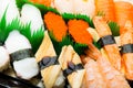 Assorted Japanese sushi Royalty Free Stock Photo