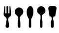 Assorted Kitchen Cutlery Icon Set, Dining and Cooking Utensils, vector design Generative AI Royalty Free Stock Photo