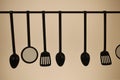 Assorted Kitchenware silhouettes Royalty Free Stock Photo