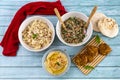 Assorted of lebanese dish, traditional food Royalty Free Stock Photo