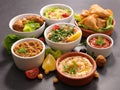 Assorted lebanese food Royalty Free Stock Photo