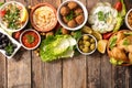 Assorted lebanese food Royalty Free Stock Photo