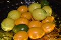 Assorted lemons in bowl