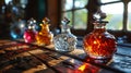 assorted luxury crystal perfume bottles