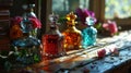 assorted luxury crystal perfume bottles