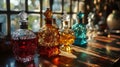 assorted luxury crystal perfume bottles