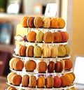 Assorted macaroon tower Royalty Free Stock Photo