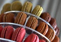 Assorted macaroon tower Royalty Free Stock Photo