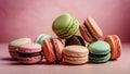 Assorted Macaroons or macarons, pastel colors Royalty Free Stock Photo