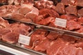 Assorted meat at a butcher shop Royalty Free Stock Photo