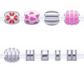 Assorted metal charm beads. Royalty Free Stock Photo