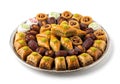 Assorted middle eastern sweets platter Royalty Free Stock Photo